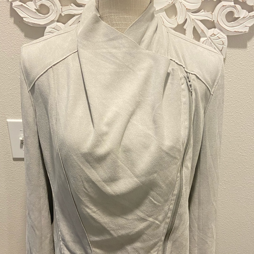 BLANKNYC Light Gray, Faux Suede Jacket